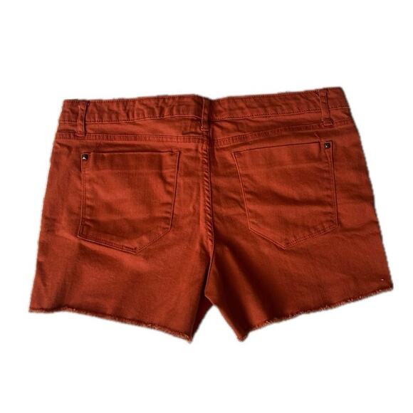 Mossimo orange rust denim cutoff shorts 90s vibe - Picture 4 of 6